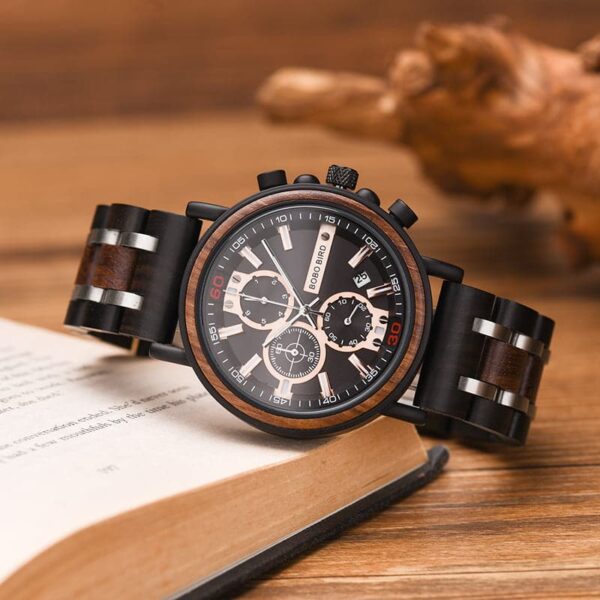 BOBO BIRD Men's Luxury Stainless Steel Chronograph - Image 2
