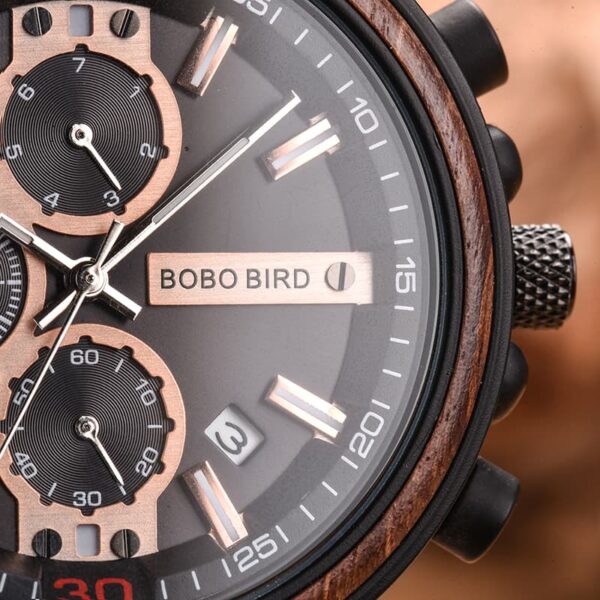 BOBO BIRD Men's Luxury Stainless Steel Chronograph - Image 3
